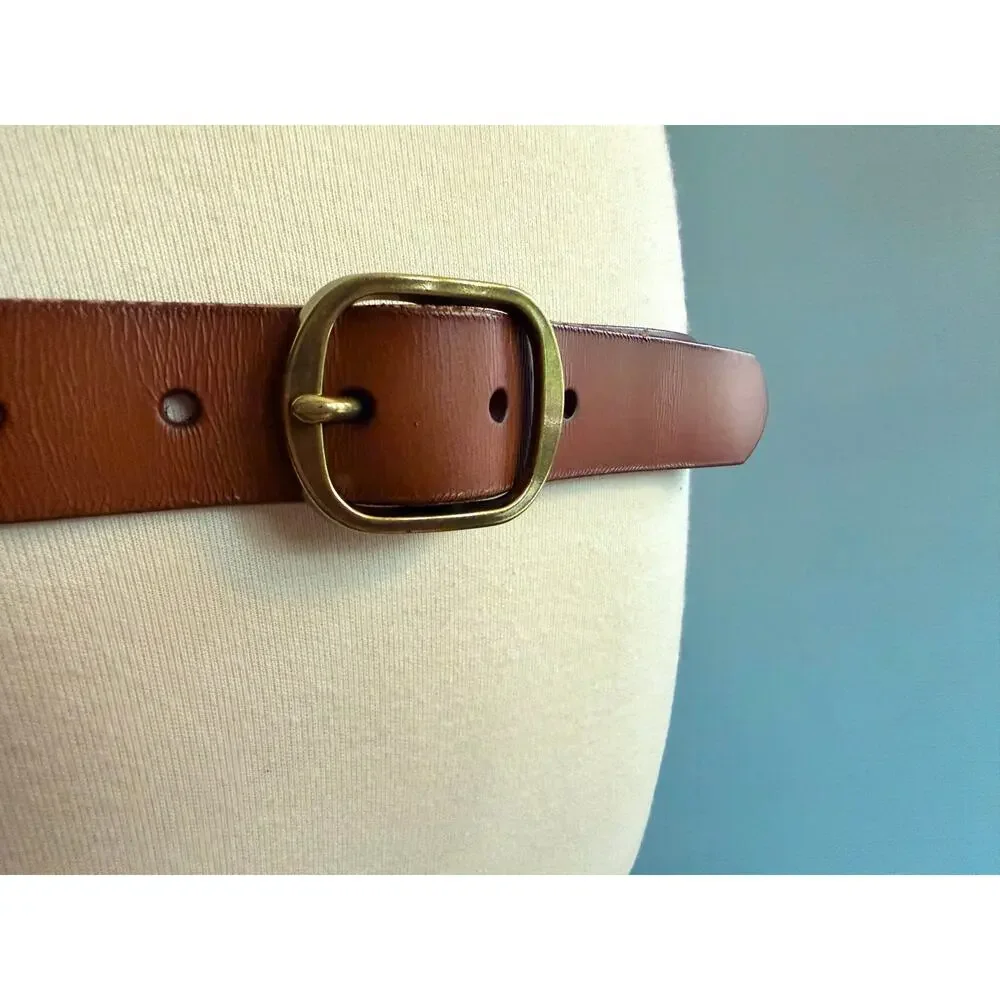 BANANA REPUBLIC Dark Tan Leather Belt Womens sz M